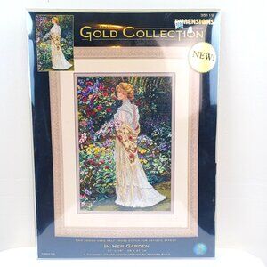 Dimensions Gold Collection In Her Garden Cross Stitch Kit #35119 Sandra Kuck